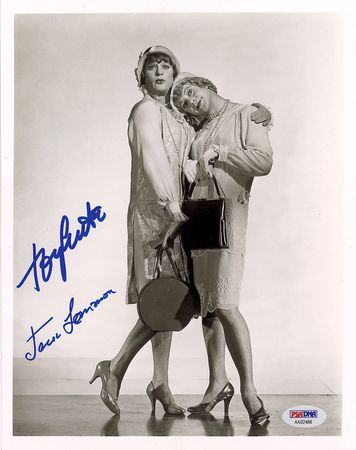 Lot #746 Jack Lemmon and Tony Curtis Signed Photograph - Image 1