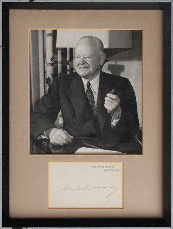 Lot #214 Herbert Hoover White House Card - Image 1