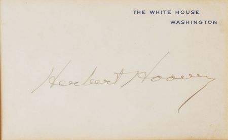 Lot #214 Herbert Hoover White House Card - Image 2