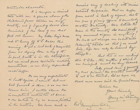 Lot #400 Henry M. Stanley Handwritten Letter Signed - Image 2