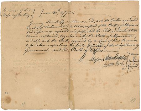 Lot #408 Artemas Ward Signed Document - Image 1
