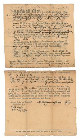 Lot #385 James Otis Signed Document - Image 1
