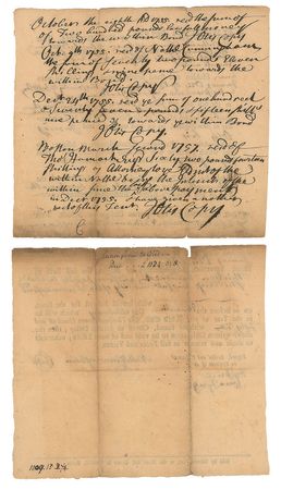 Lot #385 James Otis Signed Document - Image 2