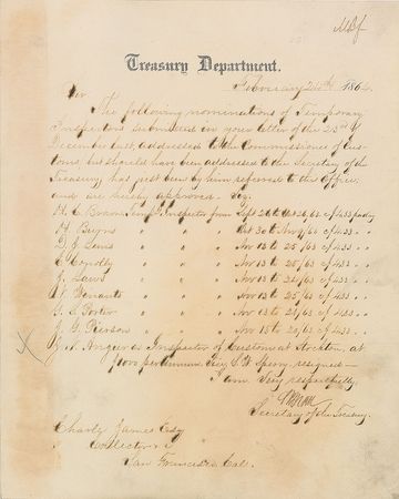 Lot #357 Salmon P. Chase Signed Letter - Image 1