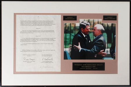 Lot #371 Mikhail Gorbachev Souvenir Signed Document - Image 1