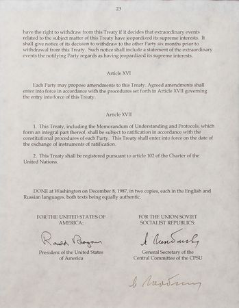 Lot #371 Mikhail Gorbachev Souvenir Signed Document - Image 2