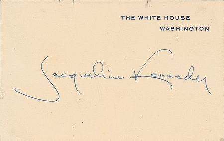 Lot #114 Jacqueline Kennedy White House Card - Image 1