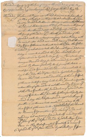 Lot #265 Richard Stockton: Triple-signed handwritten 1762 legal case - Image 1