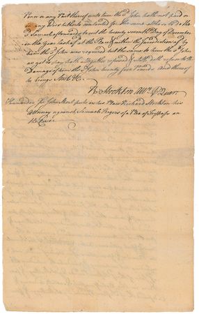 Lot #265 Richard Stockton: Triple-signed handwritten 1762 legal case - Image 2