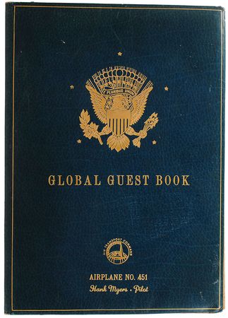 Lot #94 Harry S. Truman: One-of-a-kind guest book from the ?Sacred Cow,? Truman?s Air Force One - Image 1