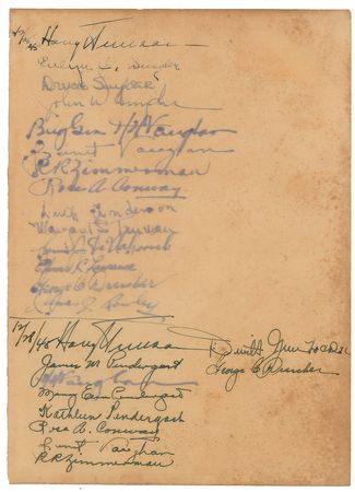 Lot #94 Harry S. Truman: One-of-a-kind guest book from the ?Sacred Cow,? Truman?s Air Force One - Image 3