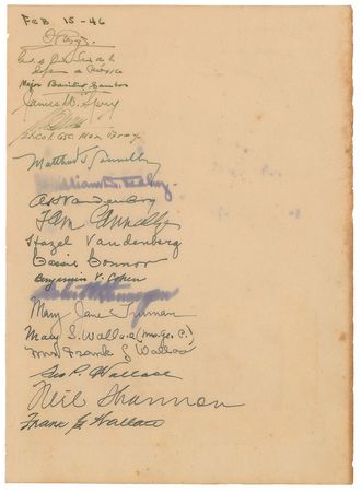 Lot #94 Harry S. Truman: One-of-a-kind guest book from the ?Sacred Cow,? Truman?s Air Force One - Image 4