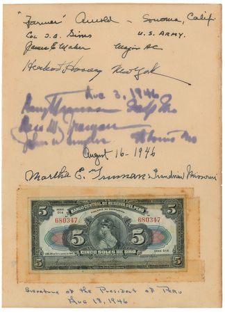 Lot #94 Harry S. Truman: One-of-a-kind guest book from the ?Sacred Cow,? Truman?s Air Force One - Image 5