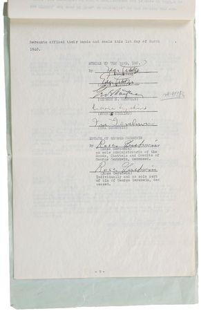 Lot #638 Strike Up the Band Signed Document - Image 1