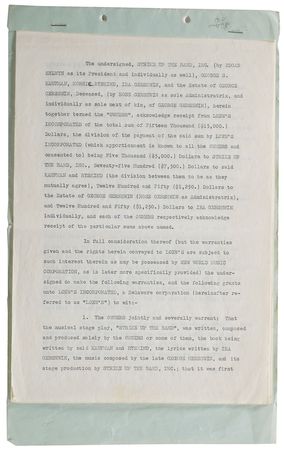 Lot #638 Strike Up the Band Signed Document - Image 5