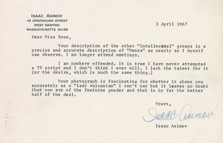Lot #537 Isaac Asimov Typed Letter Signed - Image 1