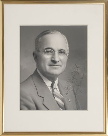 Lot #218 Harry S. Truman Signed Photograph - Image 1