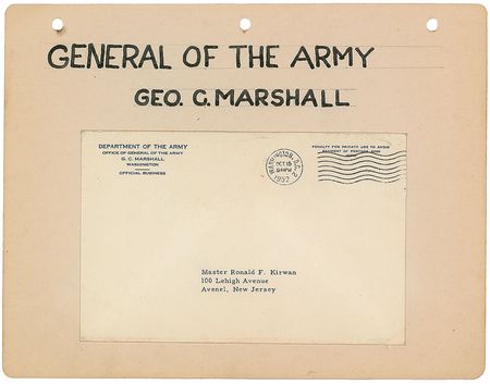 Lot #442 George C. Marshall Typed Letter Signed - Image 2