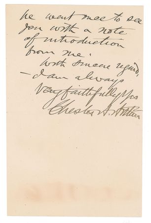 Lot #5041 Chester A. Arthur - Image 2