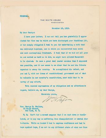Lot #5053 William H. Taft - Image 1