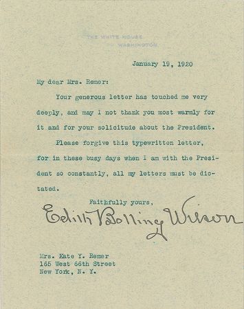 Lot #5062 Edith Bolling Wilson - Image 1