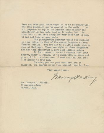 Lot #5064 Warren G. Harding - Image 2
