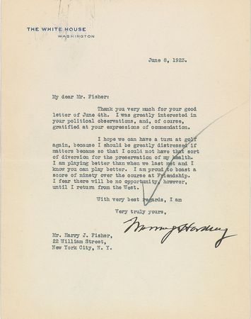 Lot #5065 Warren G. Harding - Image 6