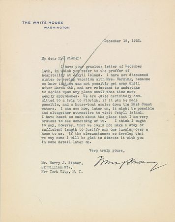 Lot #5065 Warren G. Harding - Image 7