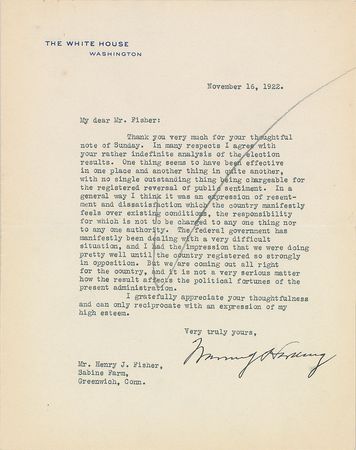 Lot #5065 Warren G. Harding - Image 8
