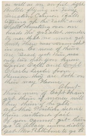 Lot #383 Civil War: “Bullets flying in every direction cannon balls tearing up the Earth and shells bursting over our heads” - Image 2