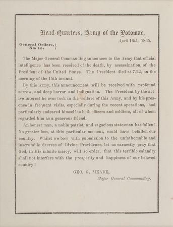 Lot #54 Abraham Lincoln Assassination: ?An honest man, a noble patriot, and sagacious statesman has fallen!? - Image 1