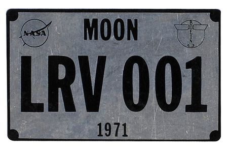 Lot #451 Apollo 15: Lunar license plate carried on all three Apollo 15 moonwalks - Image 1