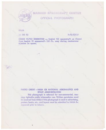 Lot #426 Gemini 6 Signed Photograph - Image 2