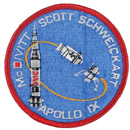Lot #434 Apollo 9: CMP Scott’s flown Apollo 9 patch - Image 1