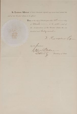 Lot #66 Theodore Roosevelt: Remarkable extradition document for a high-society husband ?charged with the crime of murder? - Image 1