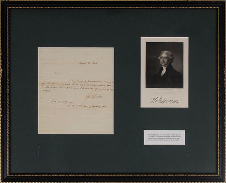 Lot #9 Thomas Jefferson: Reliant on naval trade,