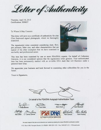 Lot #785 Clint Eastwood Signed Photograph - Image 2