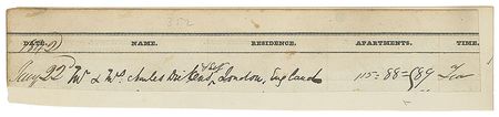 Lot #576. Charles Dickens Signature