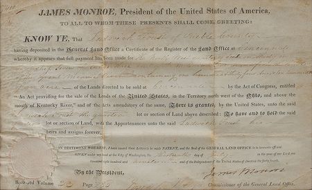 Lot #23 James Monroe Signed Document