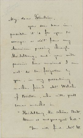 Lot #623 Henry Wadsworth Longfellow Handwritten Letter Signed - Image 1