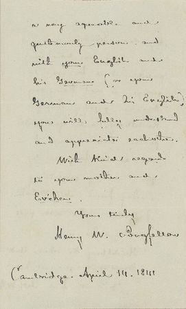 Lot #623 Henry Wadsworth Longfellow Handwritten Letter Signed - Image 2