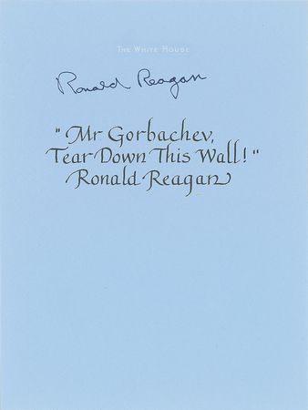 Lot #116 Ronald Reagan: President Reaganâ??s summons to end the division of Berlin and the Cold War - Image 2