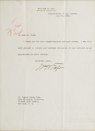 Lot #136 William H. Taft - Image 1