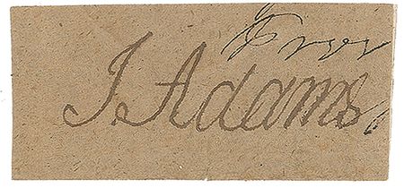 Lot #8 John Adams Signature