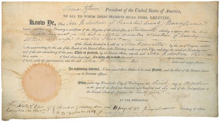 Lot #12 Thomas Jefferson and James Madison: