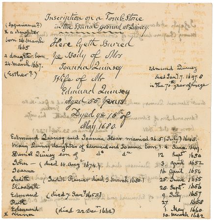 Lot #24 John Quincy Adams: Adams traces his