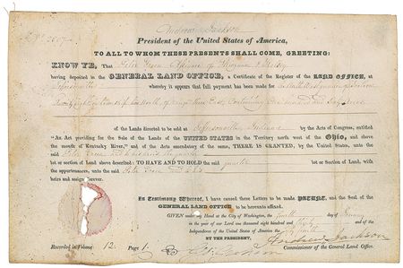 Lot #28 Andrew Jackson Signed Document