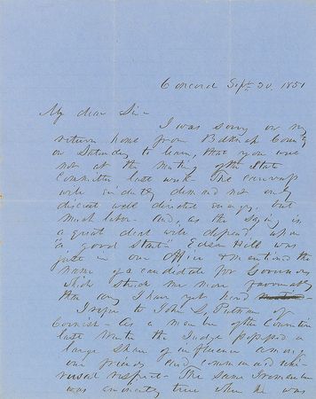 Lot #43 Franklin Pierce Handwritten Letter Signed - Image 1