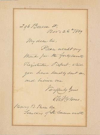 Lot #616 Oliver Wendell Holmes, Sr - Image 1