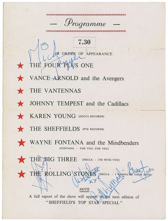 Lot #693 Rolling Stones: Stones rock Sheffield City Hall in 1963 - Image 1